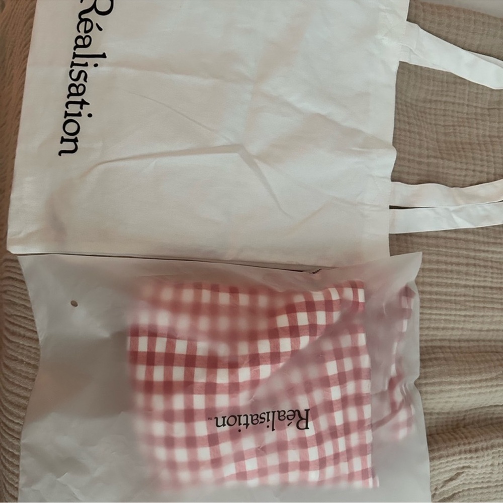 NWT Realisation Par The Heidi Maxi Dress in Rouge Gingham - Picture 9 of 10
